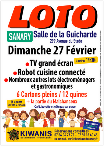 Loto Sanary la Guicharde du 27-02-2022