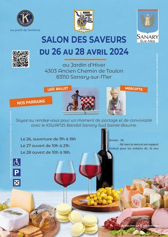 Salon des Saveurs du 26 au 28 avril 2024