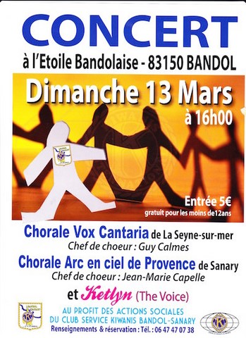 Affiche du Concert - 13 mars 2016 à Bandol